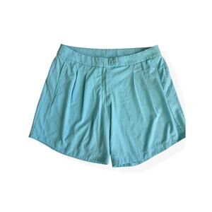 Nike Dri-Fit Women's Golf Shorts 12 Blue Pleated Performance Athletic Shorts